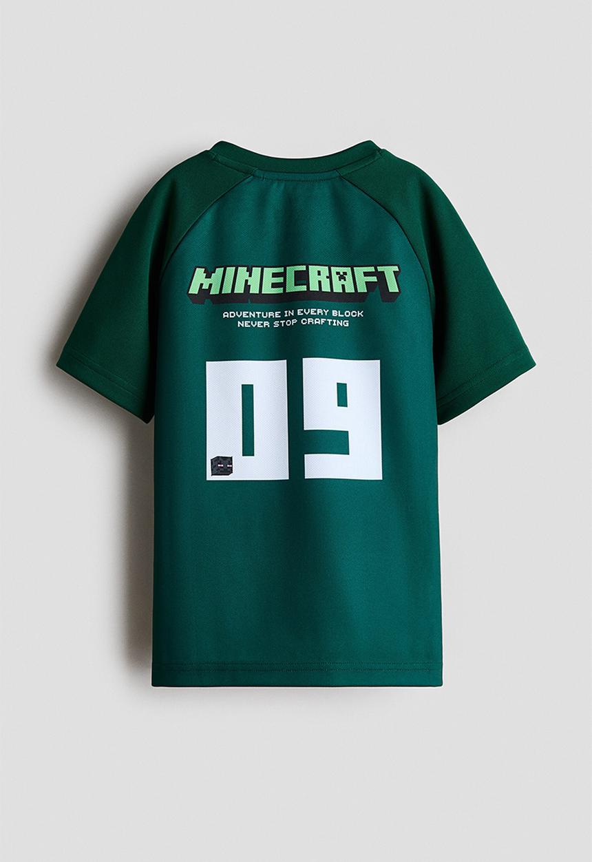 H&M - 2-piece football set - dark green/minecraft