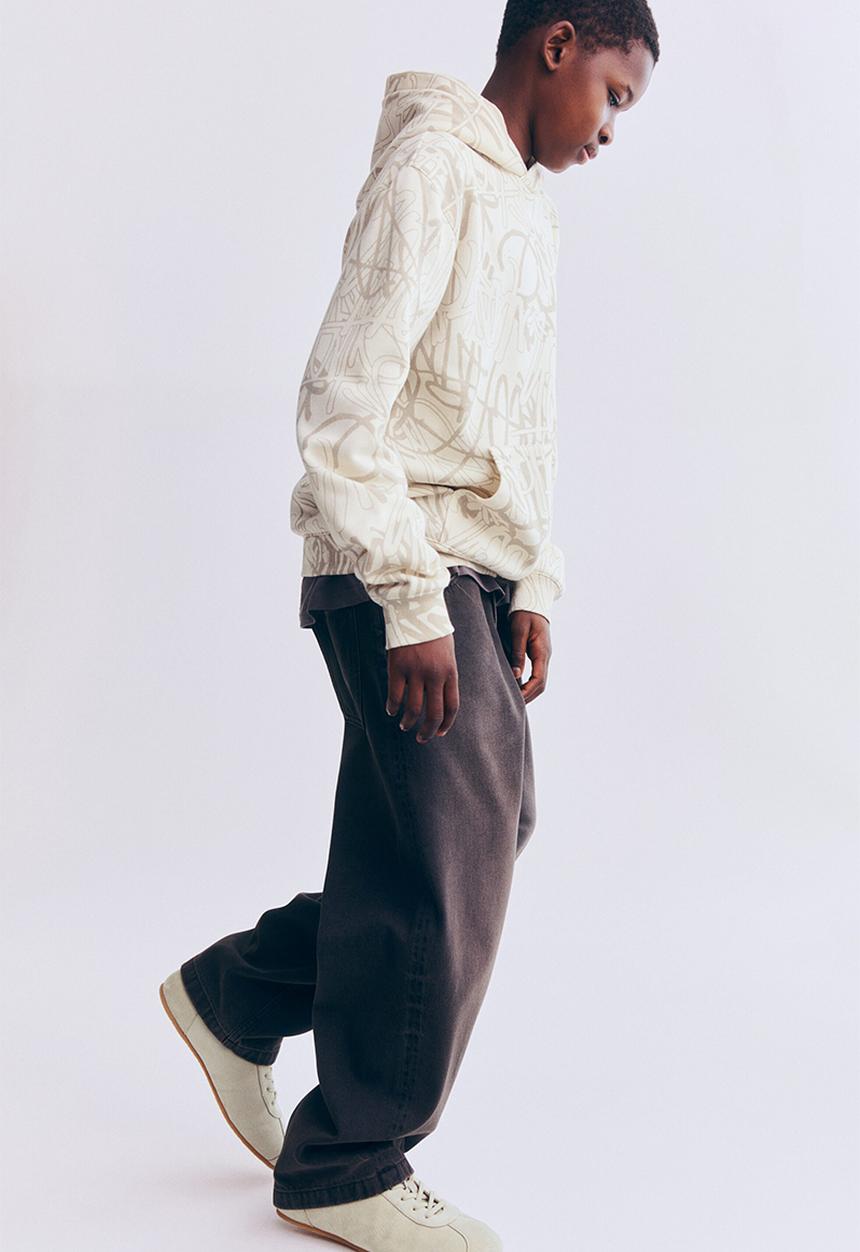 H&M - Hoodie - beige/graffiti