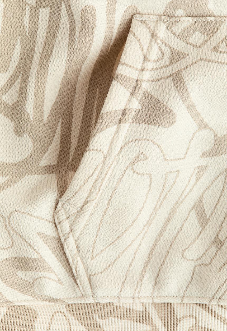 H&M - Hoodie - beige/graffiti