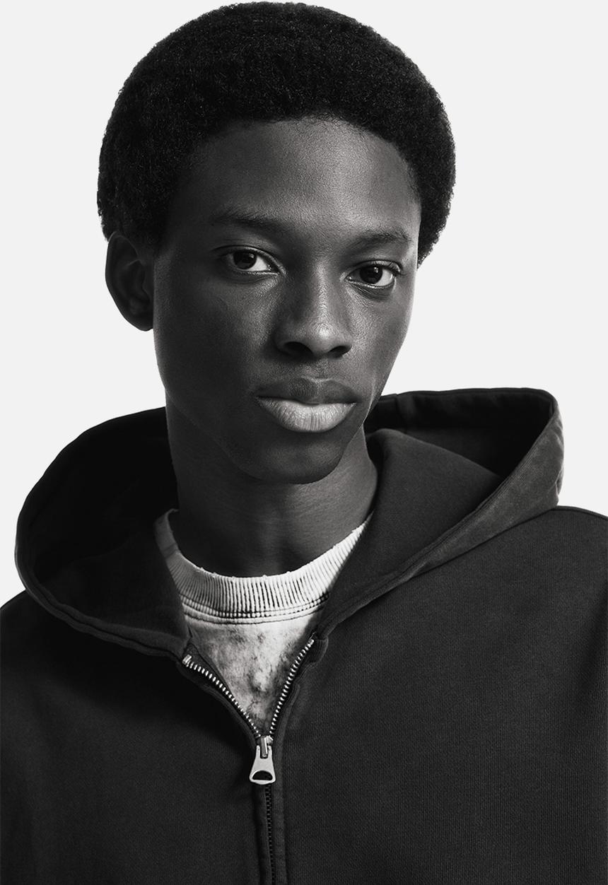 H&M - Oversized fit zip-through hoodie - dark grey