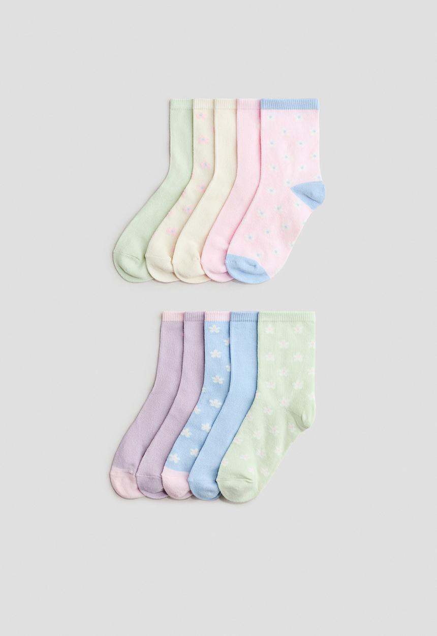 H&M - 10-Pack socks - light pink/flowers