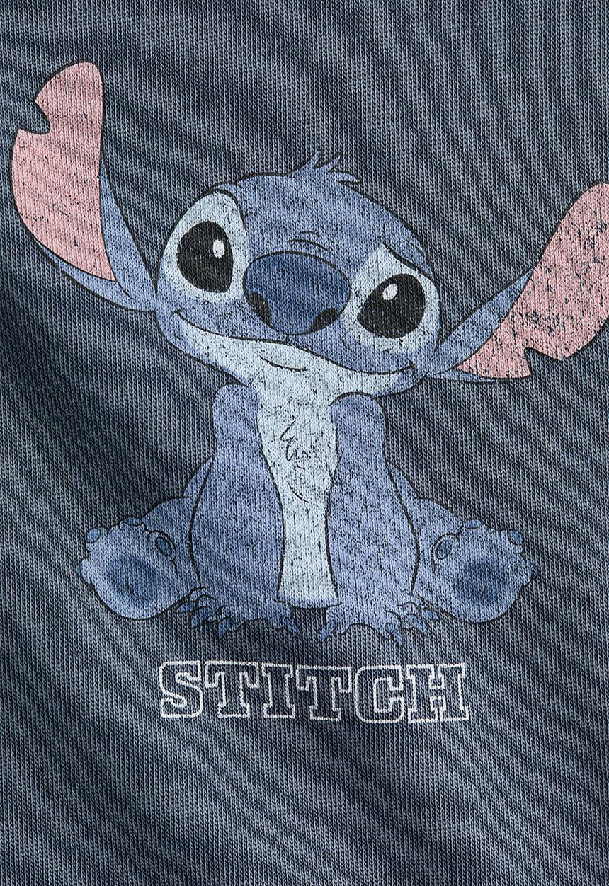 H&M - Printed T-shirt - dark blue/lilo & stitch