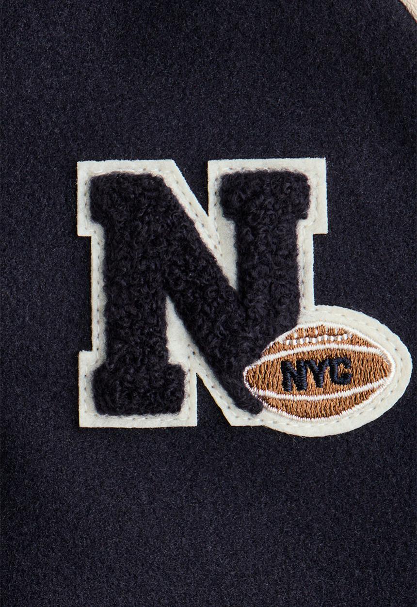 H&M - Baseball jacket - navy blue/new york city