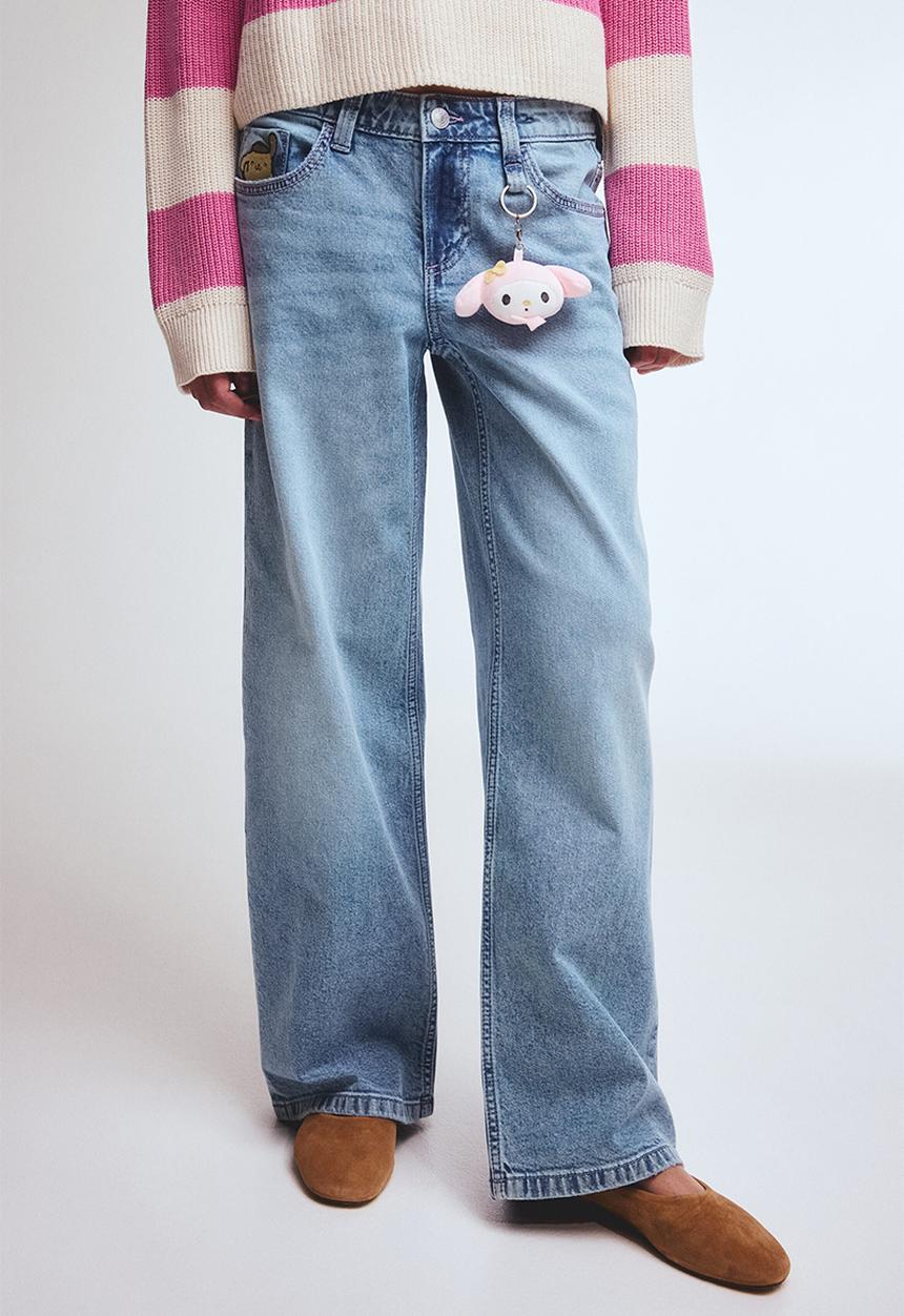 H&M - Loose fit jeans - denim blue/my melody