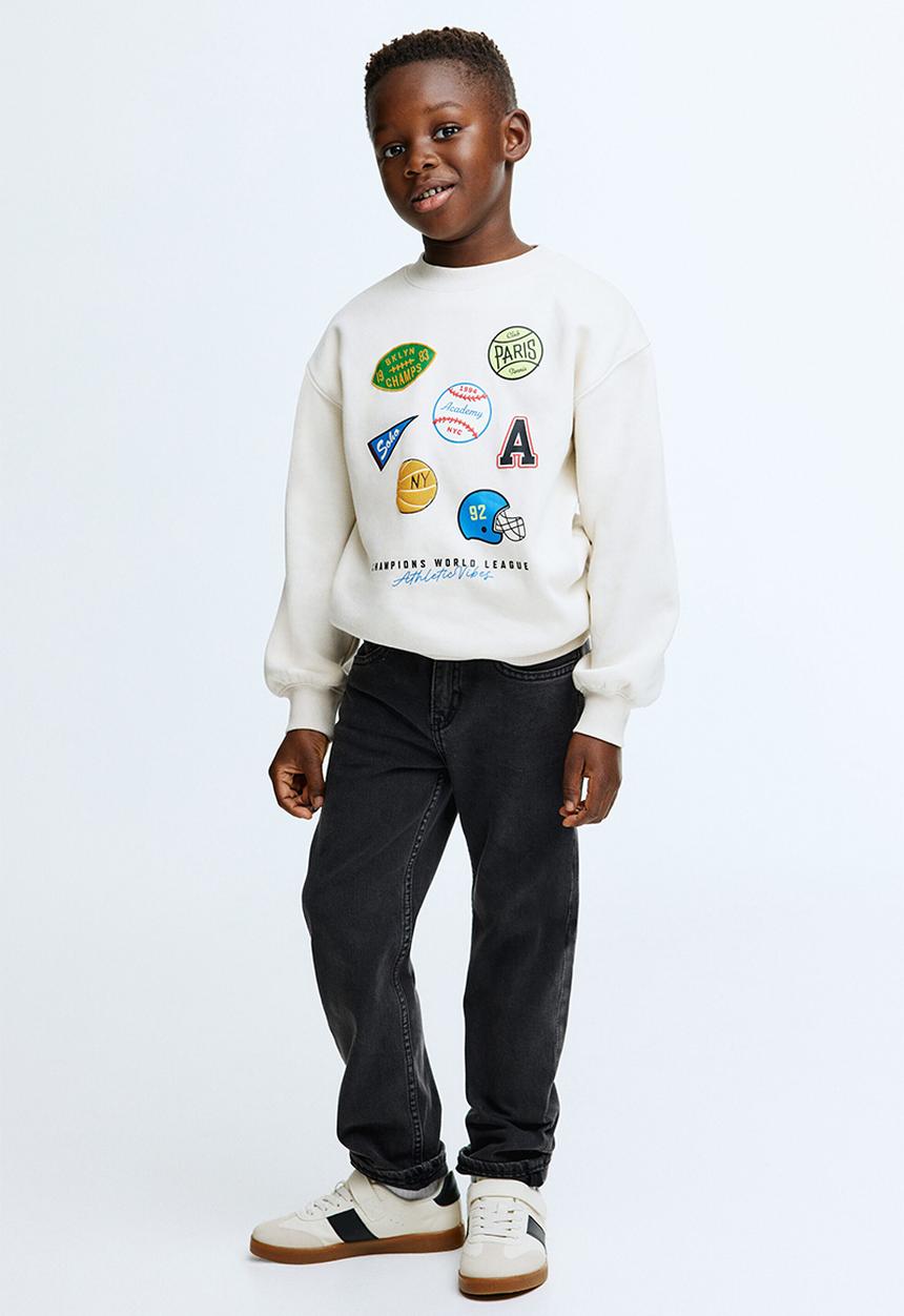 H&M - Printed sweatshirt - light beige/sports