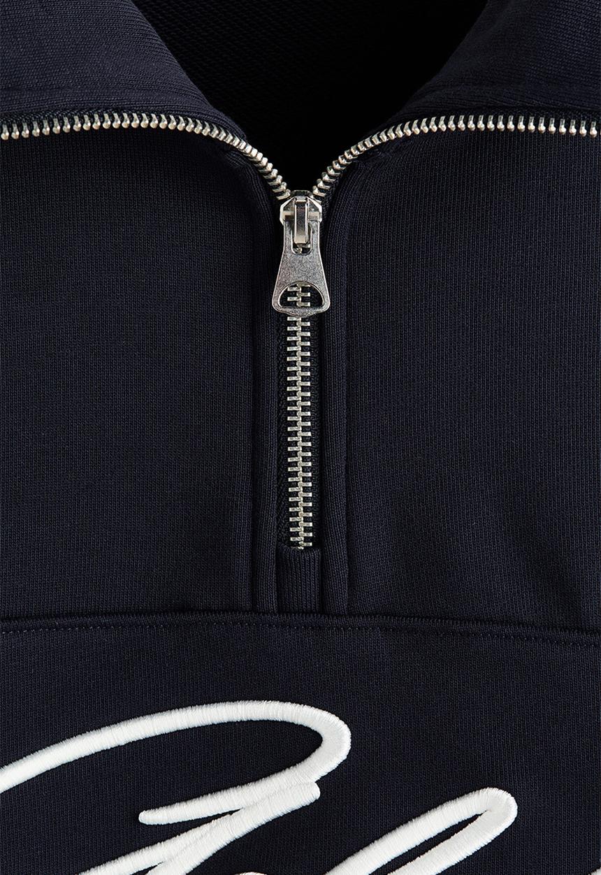 H&M - Relaxed fit zip-top sweatshirt - black/golden