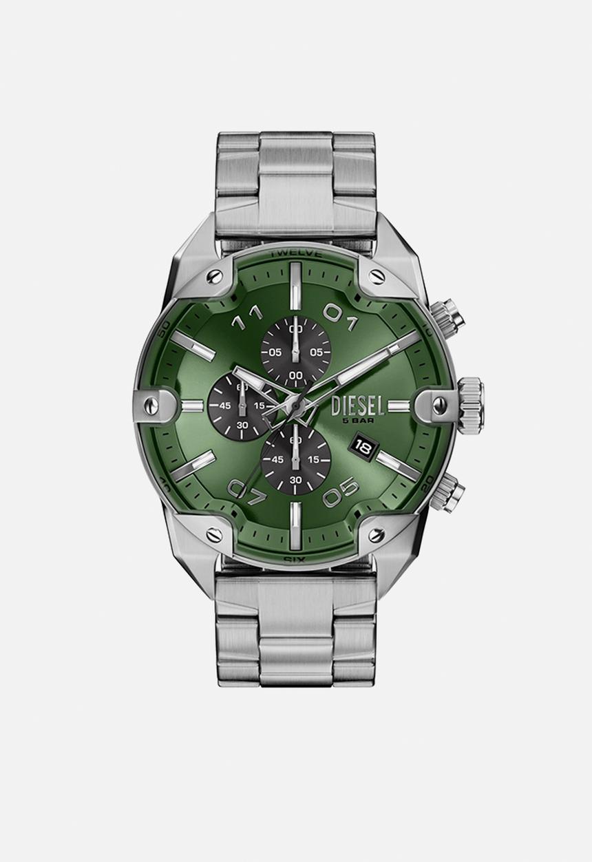 Diesel  - Diesel Spiked Chronograph Stainless Steel DZ4712 Watch - Silver