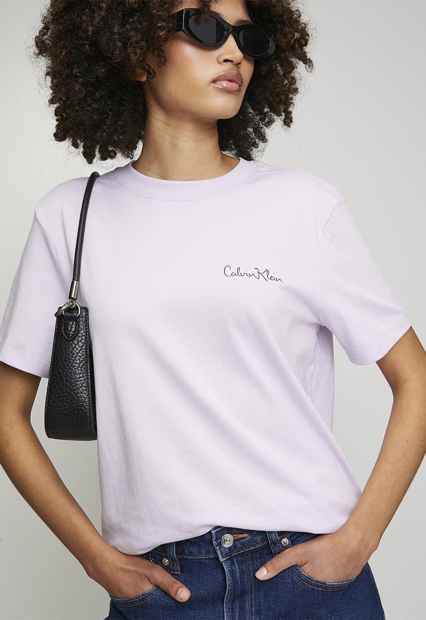 Calvin Klein - Ss classic graphic tee - frosty lilac