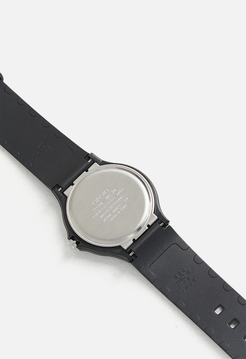 Casio - Analog Rnd Wht Dial Gold Lin - Black