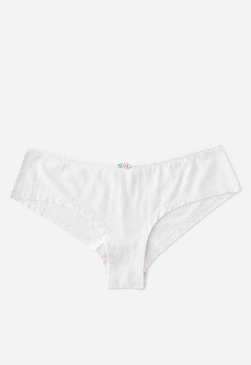 Cotton On - Cotton comfy cheeky boyshort 3 Pack - black/white/grey marle