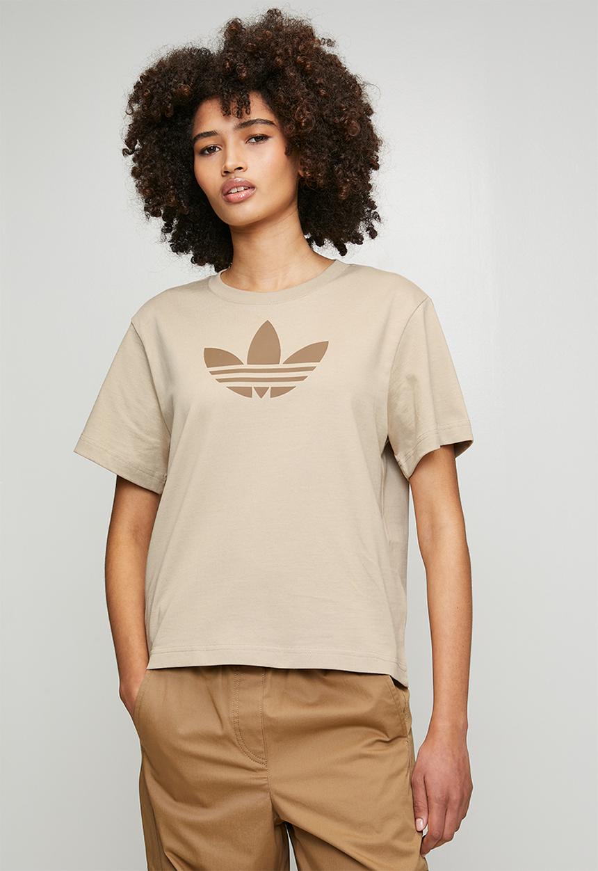 adidas Originals - Trefoil Boxy T W - Khaki Three/Khaki Six