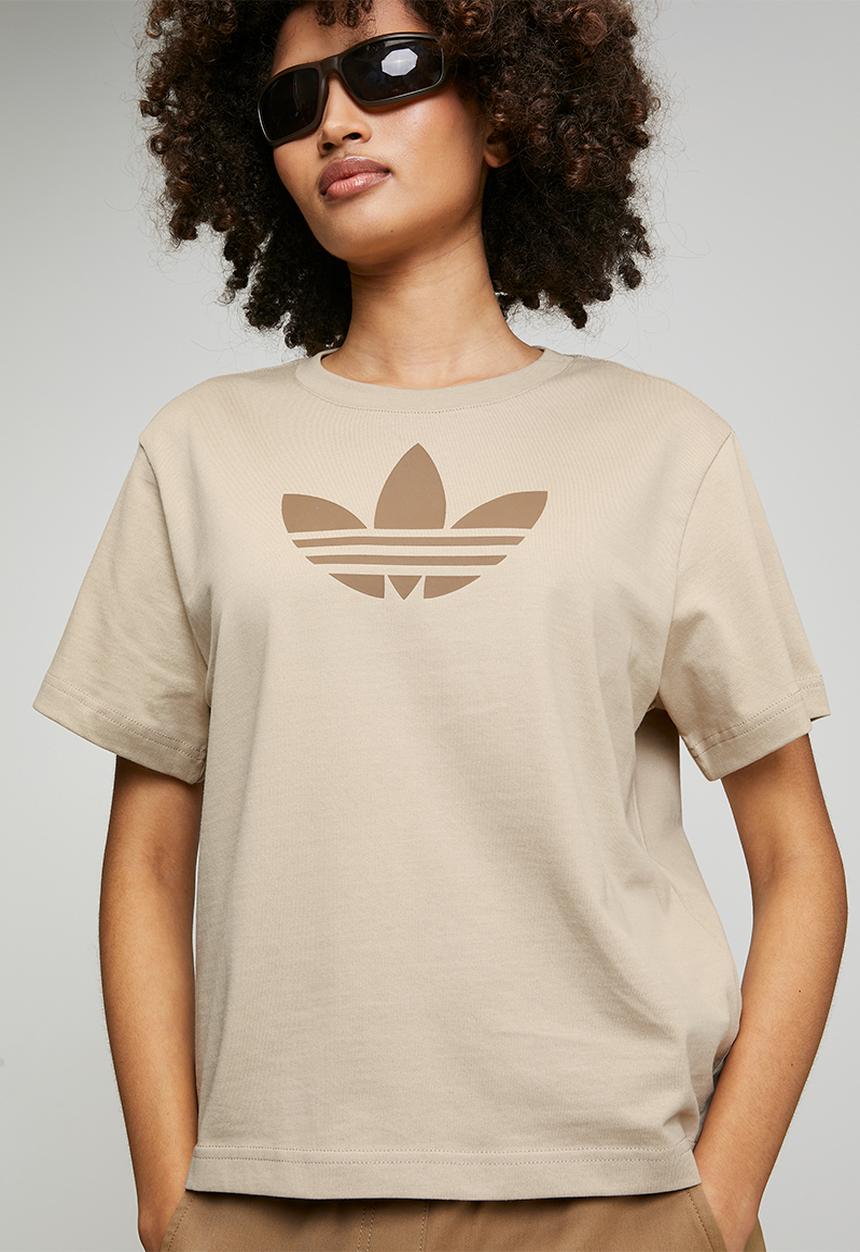 adidas Originals - Trefoil Boxy T W - Khaki Three/Khaki Six