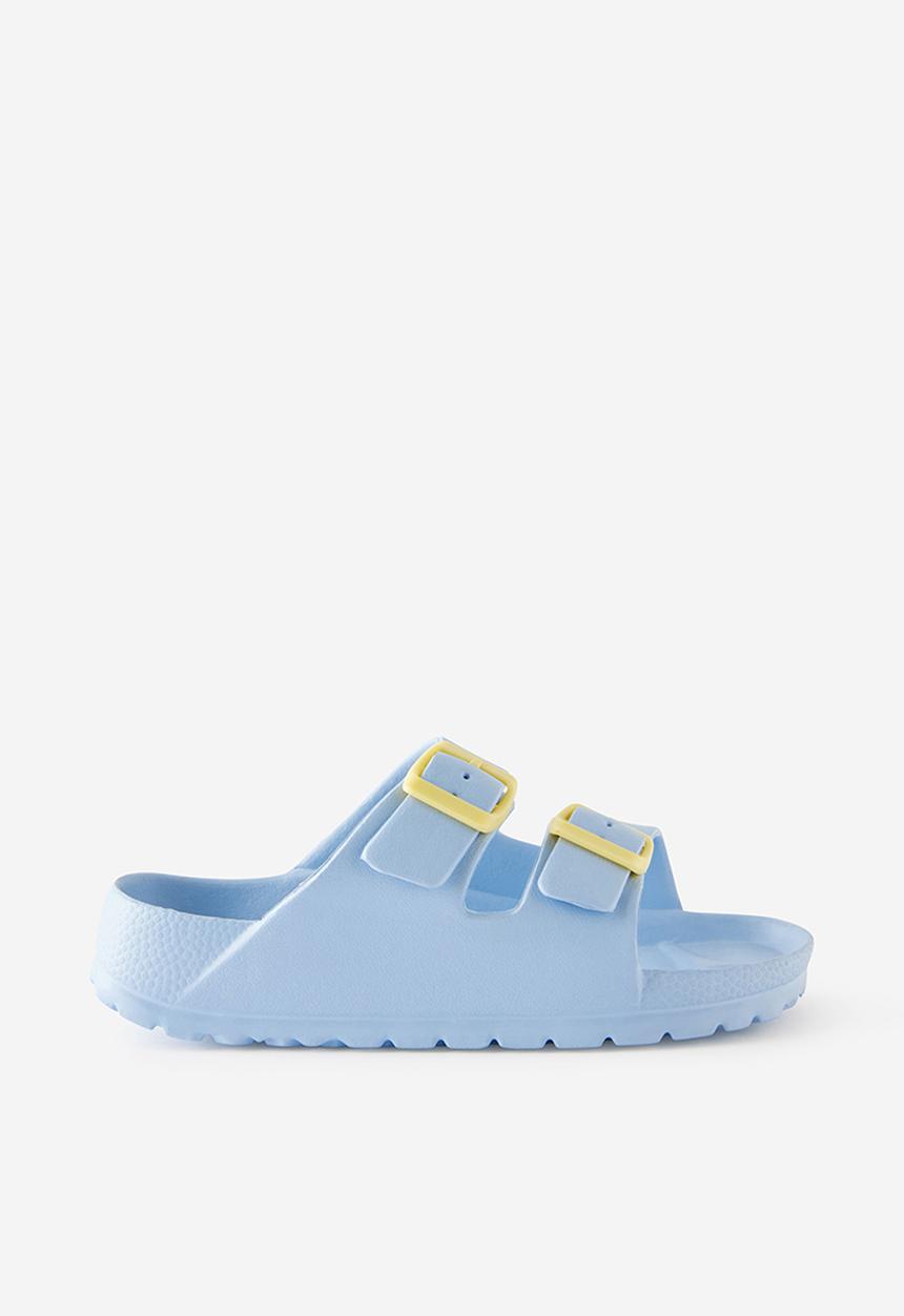Cotton On - Twin Strap Slide - Dawn Blue/Baby Yellow