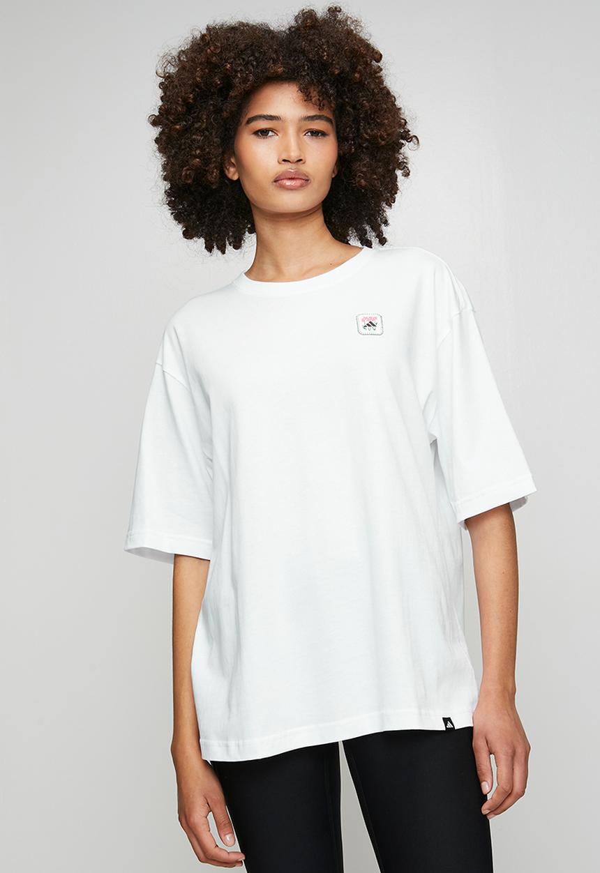 adidas Performance - W Floral Loo T - White