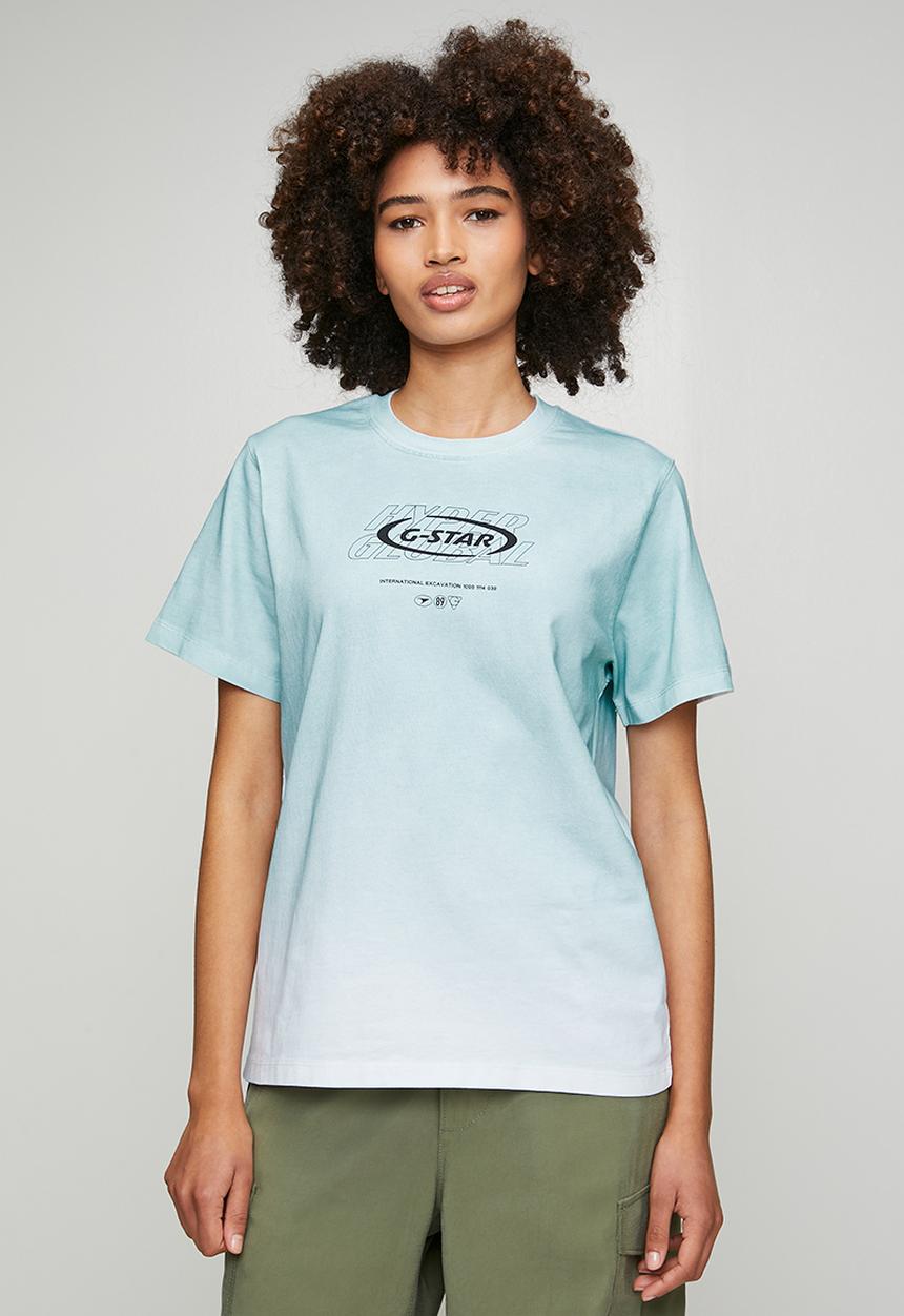 G-STAR - Sprayed hyper gr r t wmn - white/baby blue spray