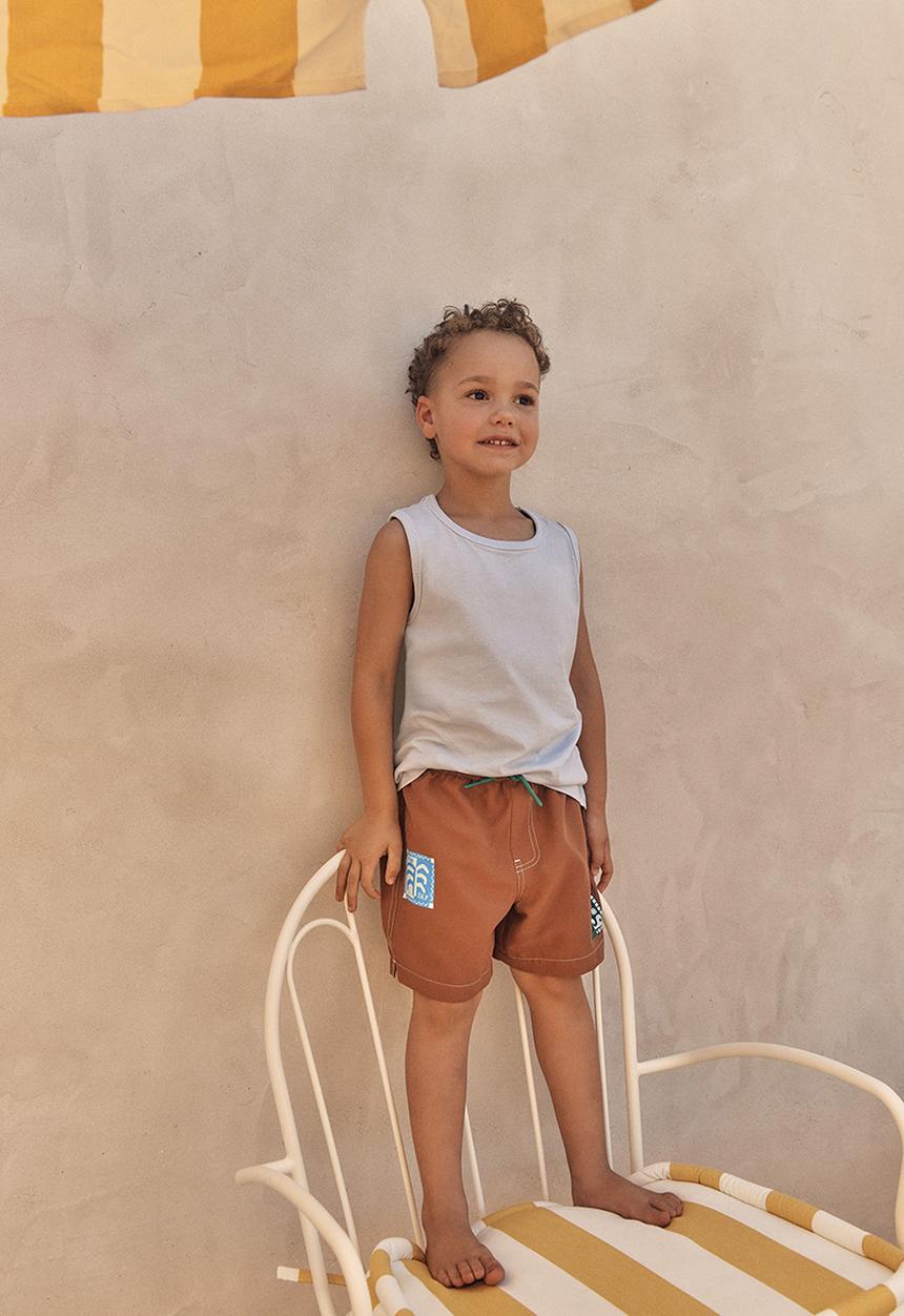 Cotton On - Bailey Boardshort - Chestnut/Icon