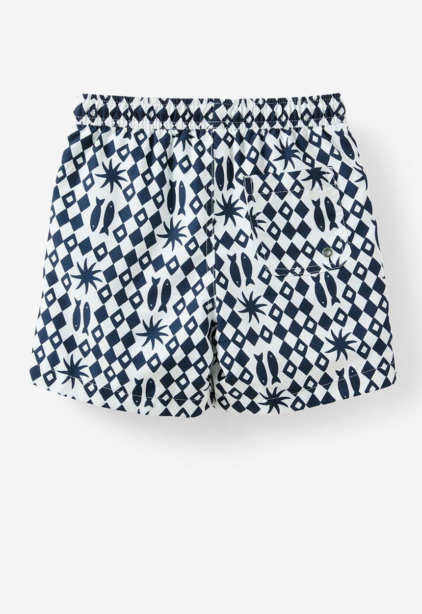Cotton On - Bailey Board Short - Squid Ink/Vanilla Geo