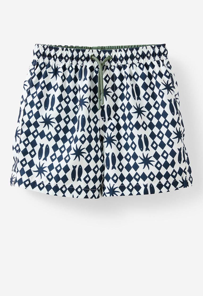 Cotton On - Bailey Board Short - Squid Ink/Vanilla Geo