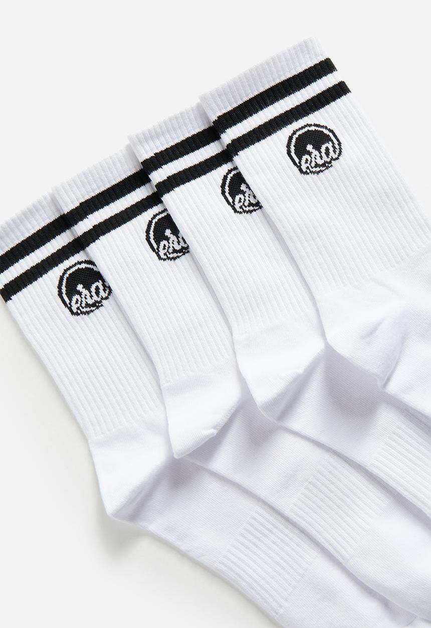 ERA by DJ Zinhle - Era logo crew socks 4 Pack - white