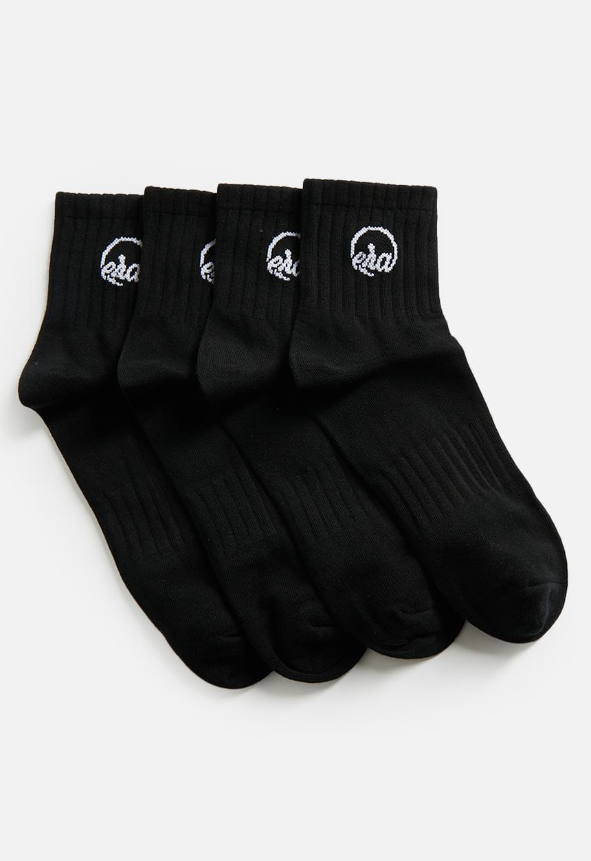 ERA by DJ Zinhle - Era logo signature socks/everyday socks 4 Pack - black