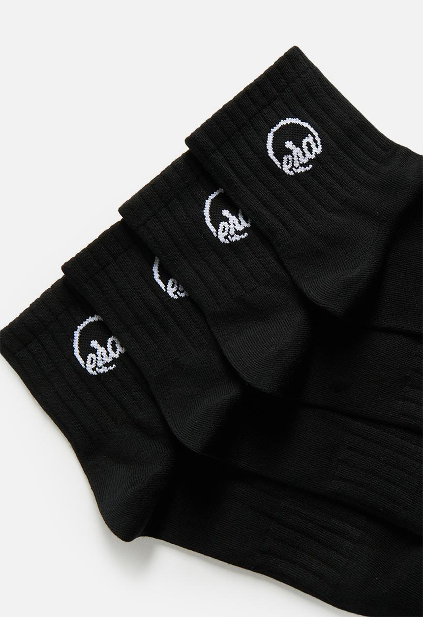 ERA by DJ Zinhle - Era logo signature socks/everyday socks 4 Pack - black