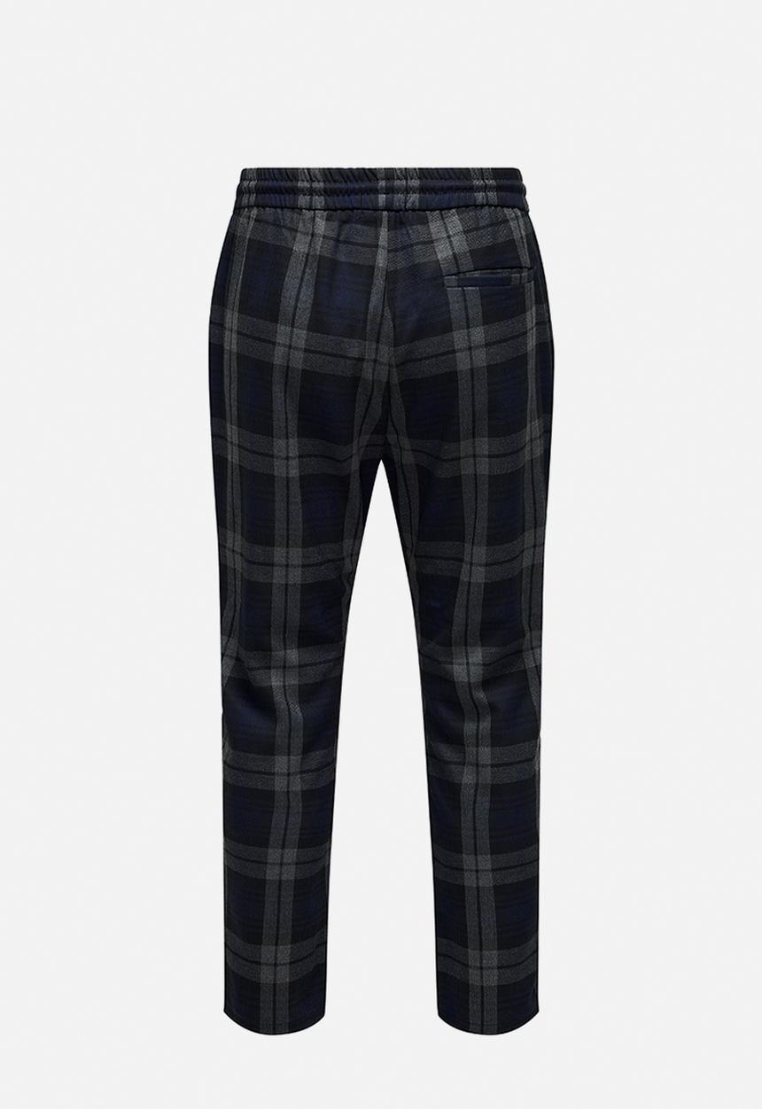 Only & Sons - ONSLINUS Check Pant - Dark Navy 
