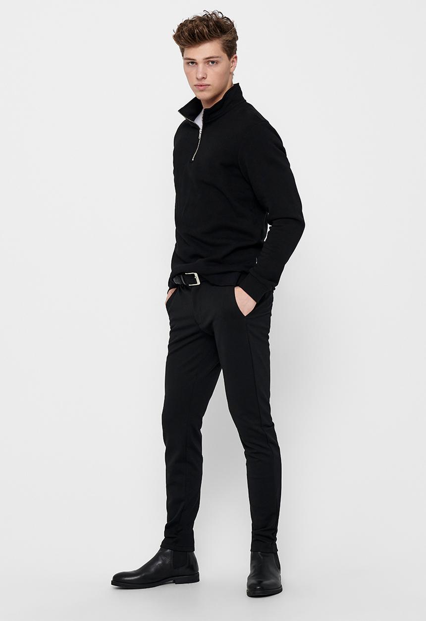 Only & Sons - ONSCERES Half Zip Sweat - Black