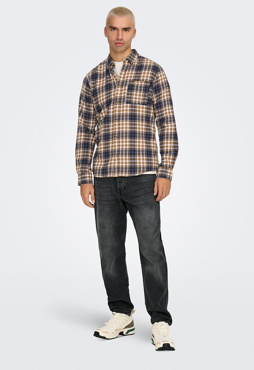 Only & Sons - ONSYOKE Tapered Box Tai Dnm Cbo - Washed Black