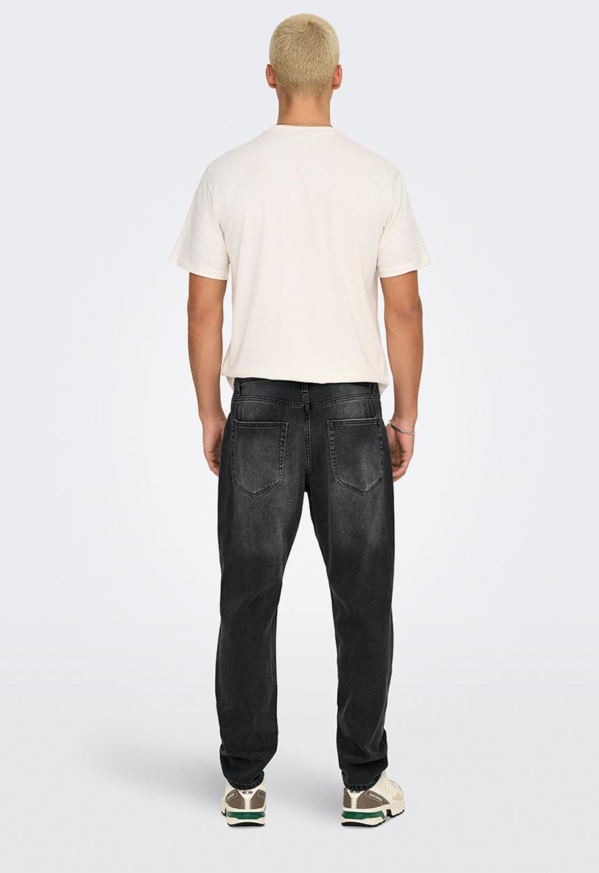 Only & Sons - ONSYOKE Tapered Box Tai Dnm Cbo - Washed Black