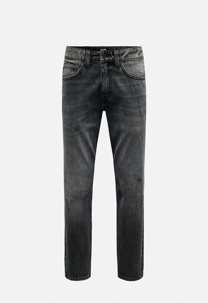 Only & Sons - ONSYOKE Tapered Box Tai Dnm Cbo - Washed Black