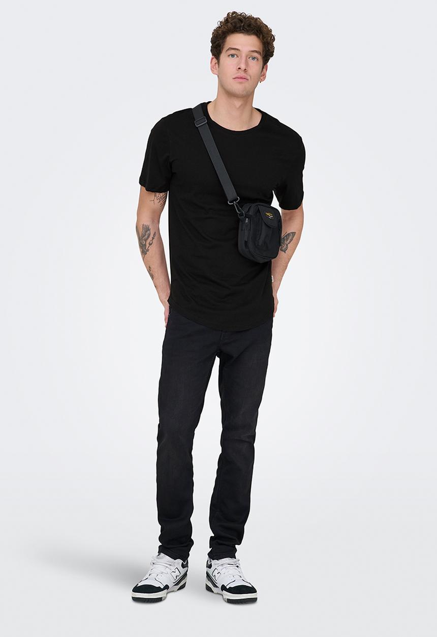Only & Sons - ONSMATT Longy Short Sleeve Tee - Black
