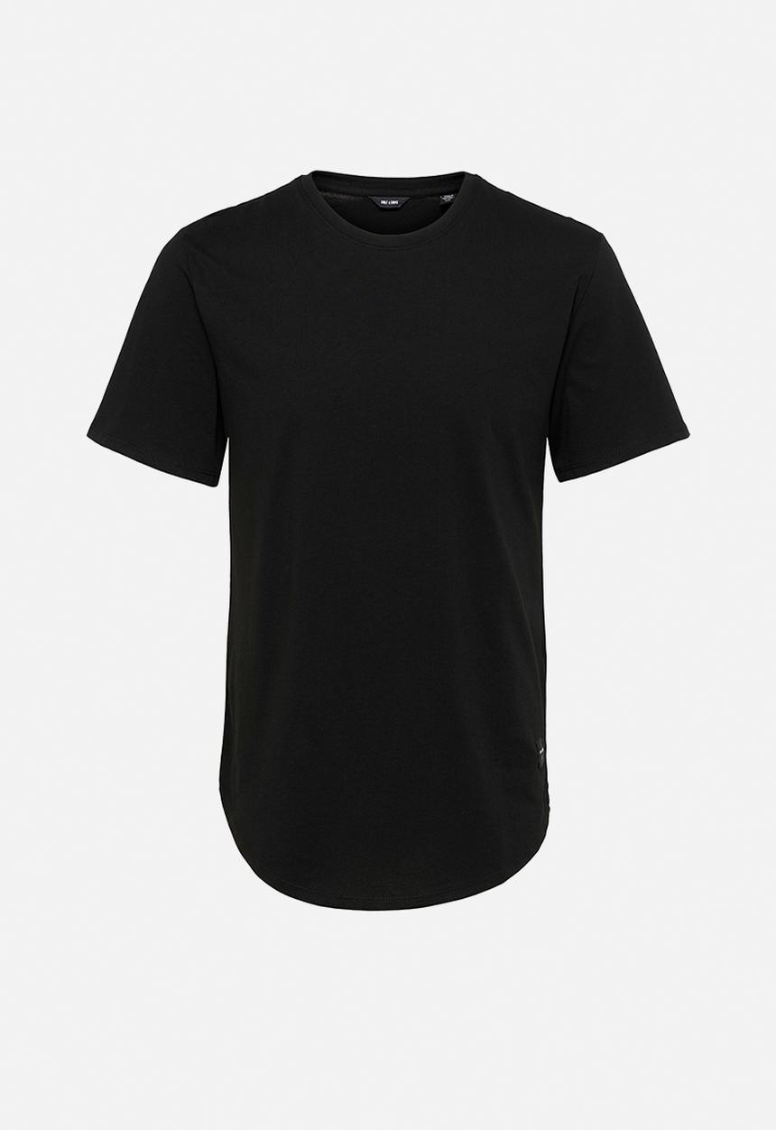 Only & Sons - ONSMATT Longy Short Sleeve Tee - Black