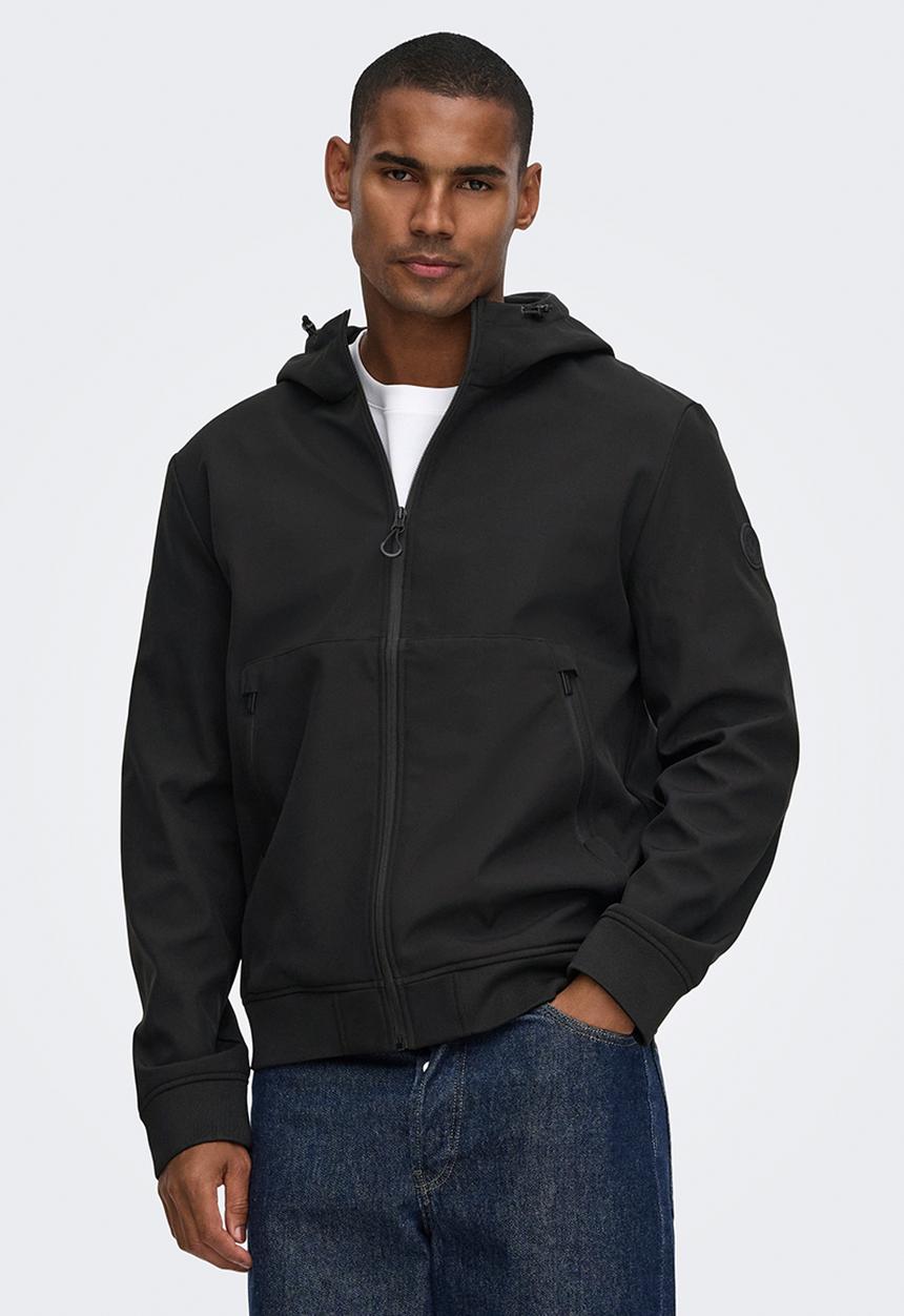 Only & Sons - ONSBOWIE Soft Shell Bomber - Black