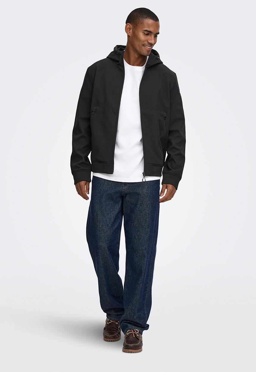 Only & Sons - ONSBOWIE Soft Shell Bomber - Black
