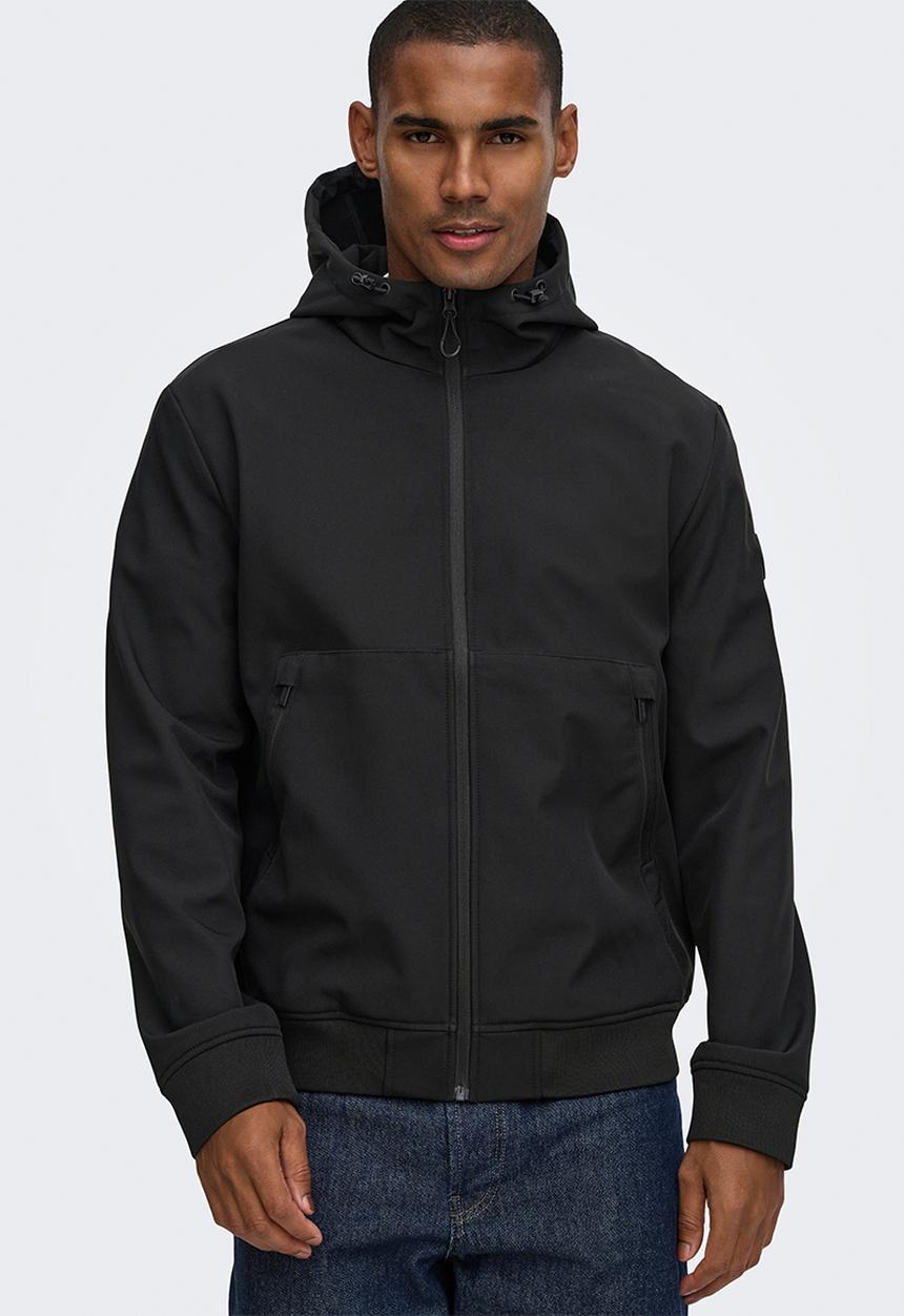 Only & Sons - ONSBOWIE Soft Shell Bomber - Black