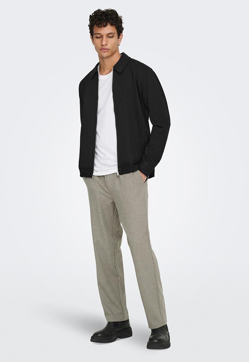 Only & Sons - ONSJAKES 0339 Reg Zip Overshirt - Black