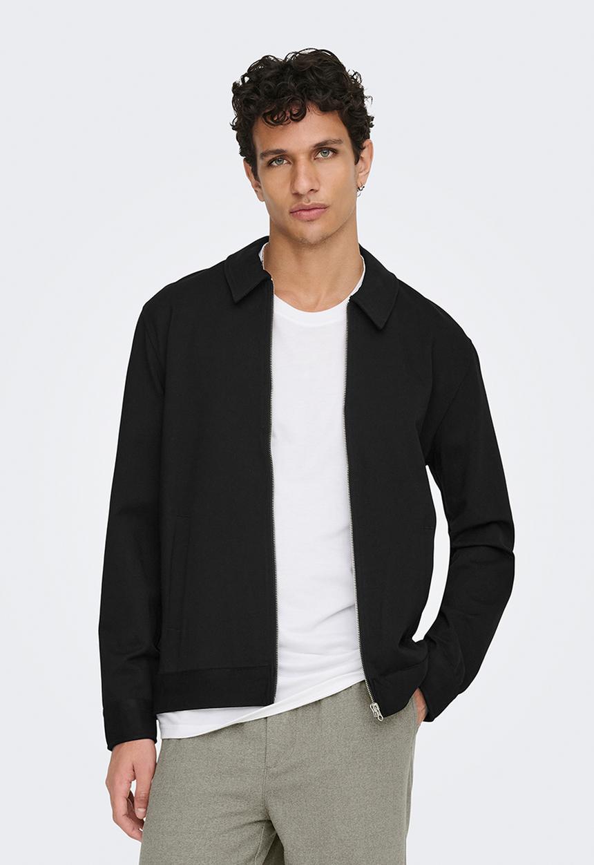 Only & Sons - ONSJAKES 0339 Reg Zip Overshirt - Black