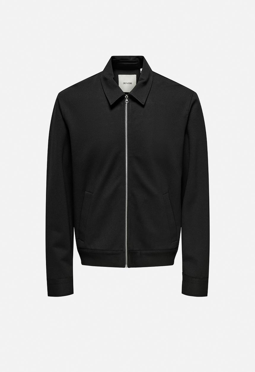 Only & Sons - ONSJAKES 0339 Reg Zip Overshirt - Black