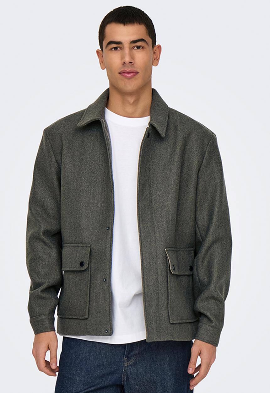 Only & Sons - ONSCONNOR Life Jacket Otw - Grey
