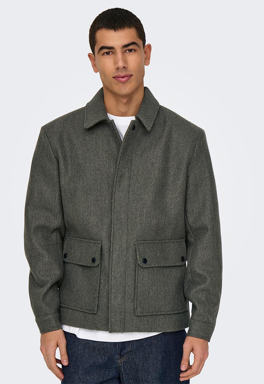 Only & Sons - ONSCONNOR Life Jacket Otw - Grey