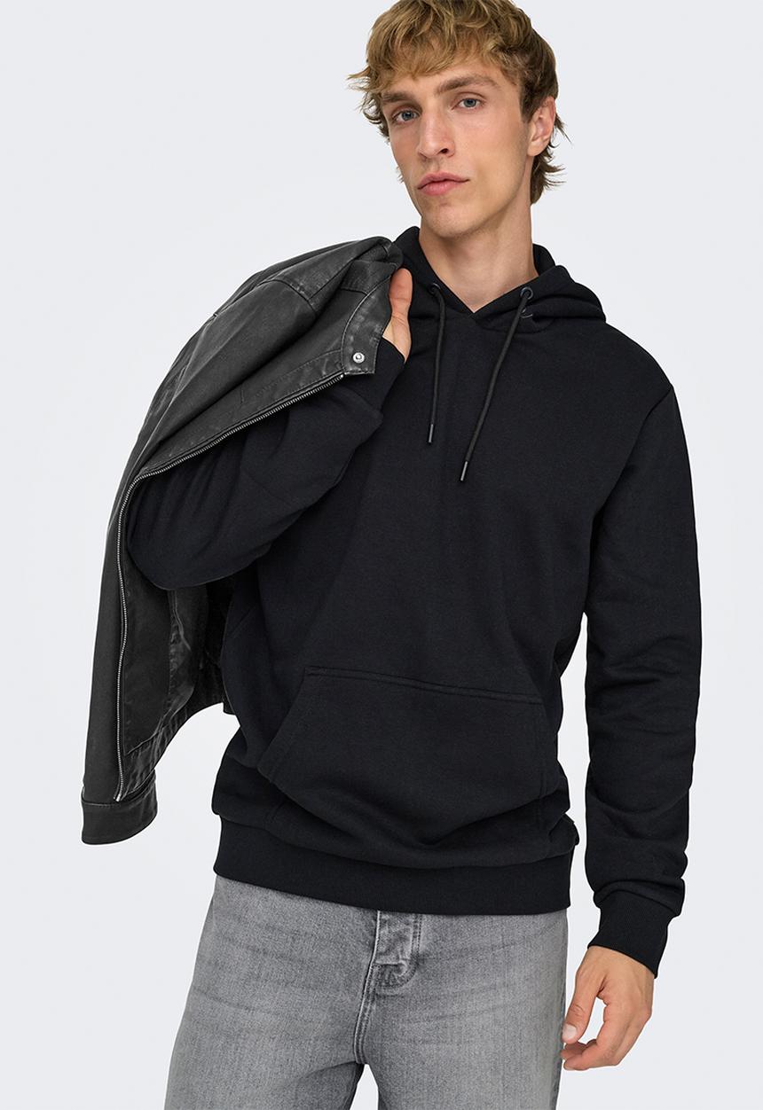Only & Sons - ONSMIKE PU Racer Jacket Otw - Black