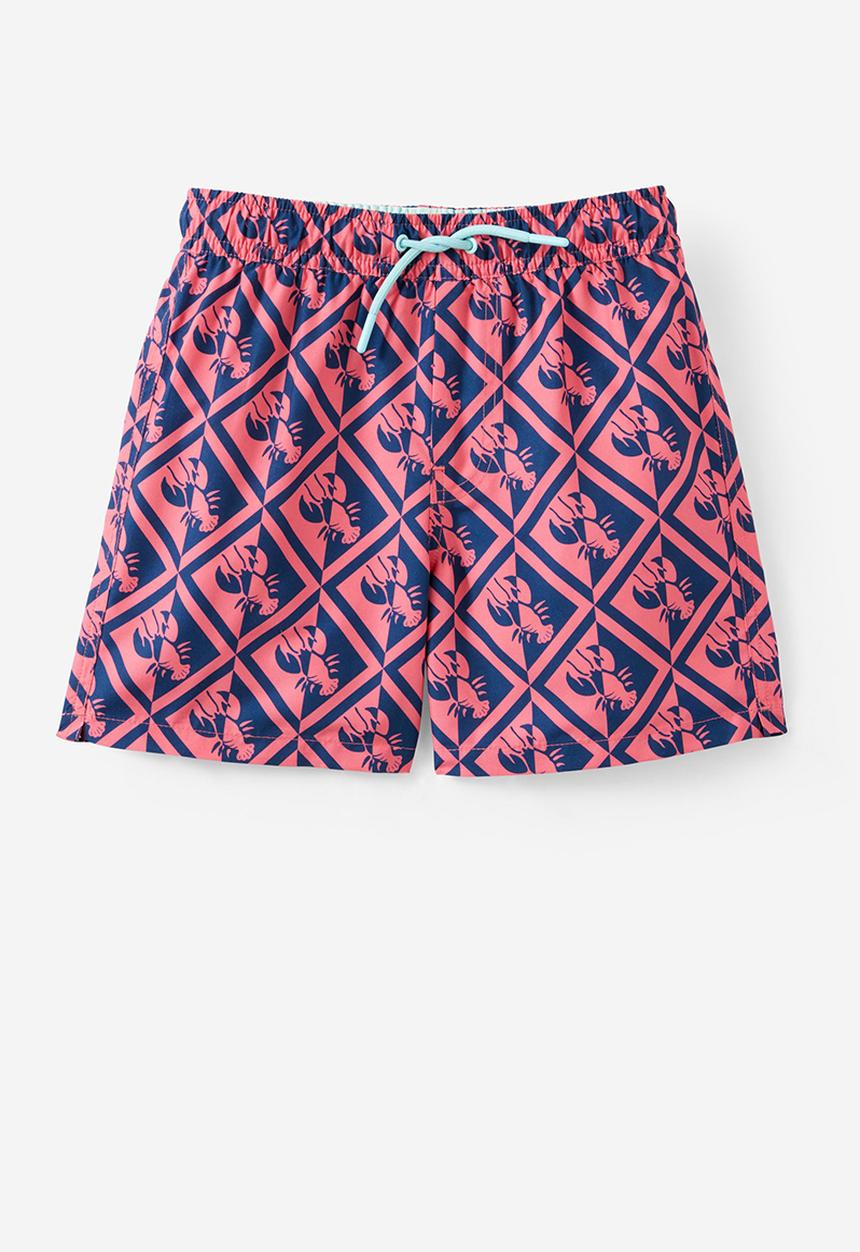Cotton On - Bailey Boardshort - Watermelon/Deep Dive/Lobster
