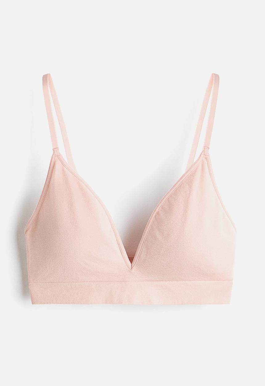H&M - Seamless padded soft bra - light pink