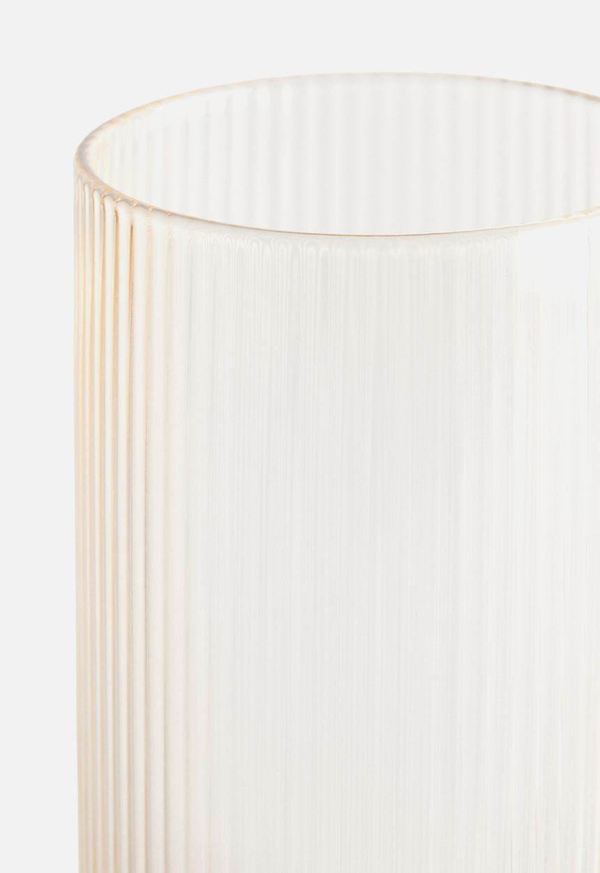 H&M - Fluted highball glass - beige