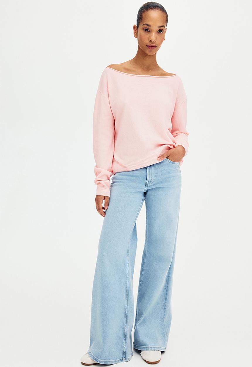 H&M - Off-the-shoulder jumper - light pink