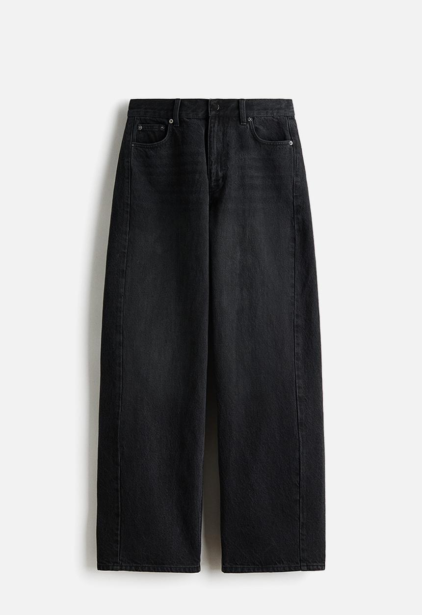 H&M - Barrel-leg jeans - washed black