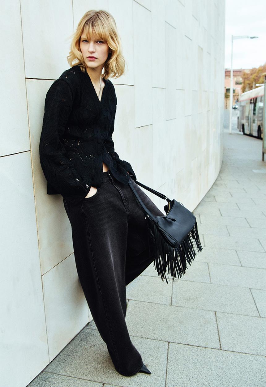 H&M - Barrel-leg jeans - washed black