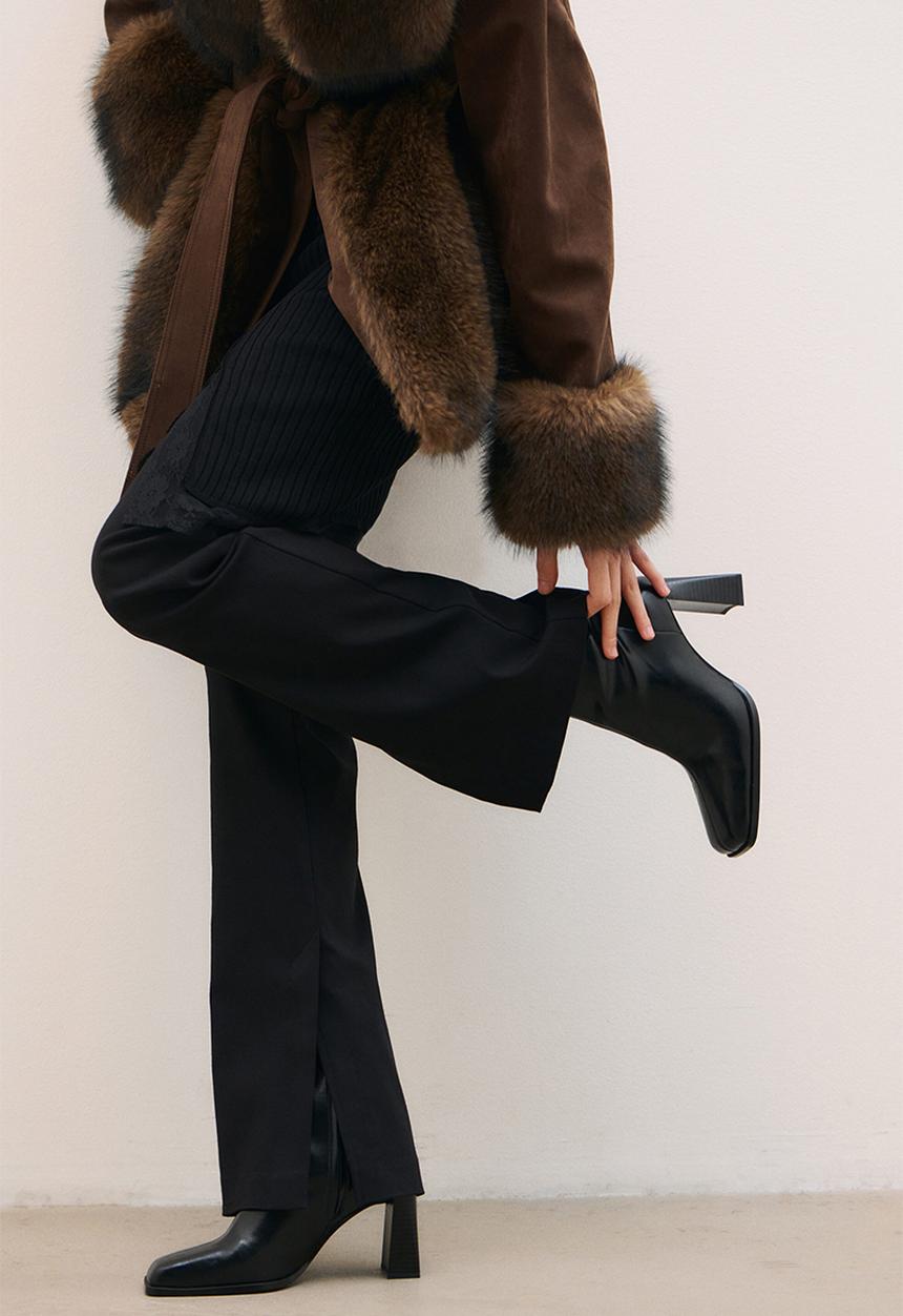 H&M - Block-heeled ankle boots - black