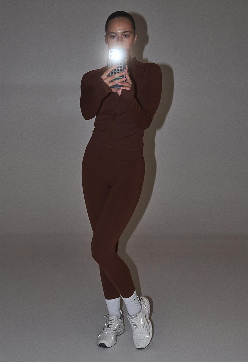 H&M - Seamless sports leggings with drymove™ - brown