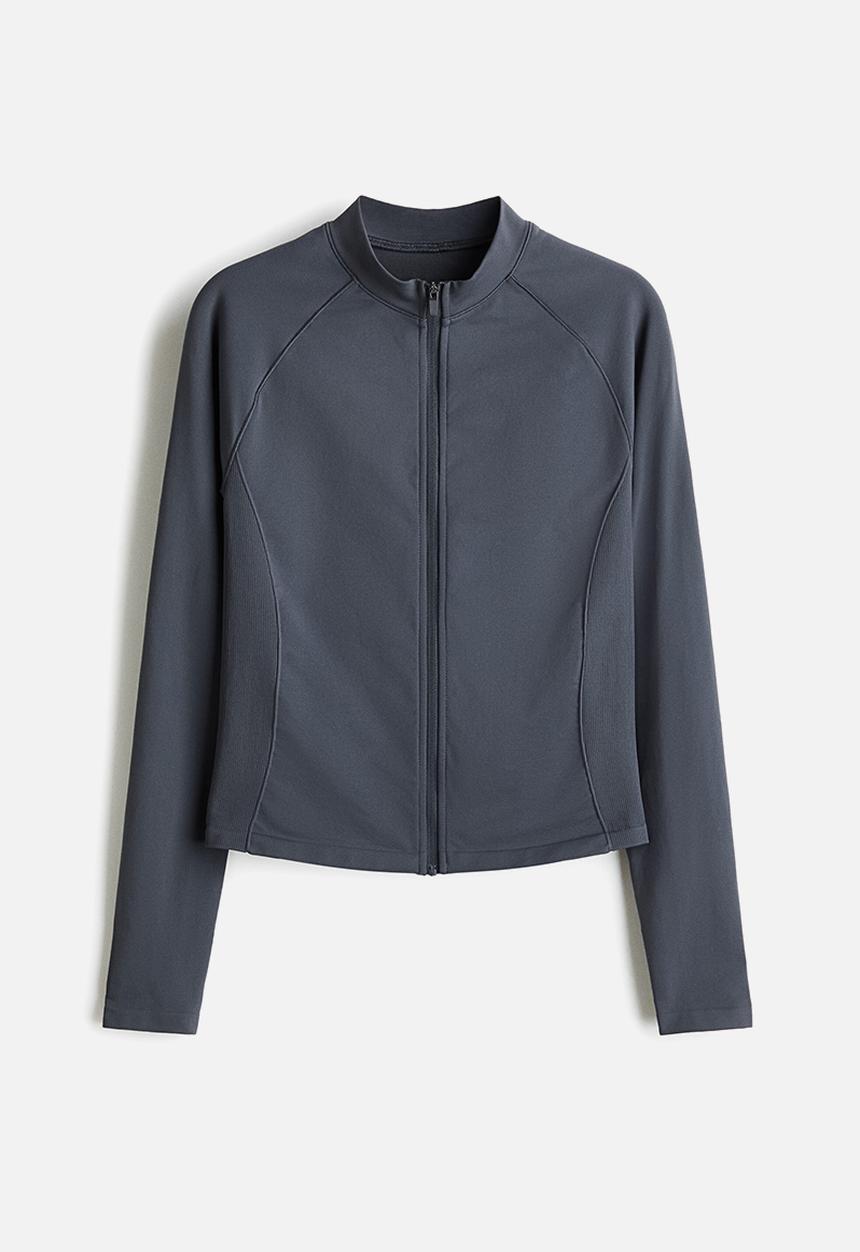H&M - Seamless sports jacket with  drymove™ - grey